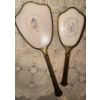 Image 3 :  Gold-Toned Vintage Vanity Set (Hand mirror& Brush)-Handpainted