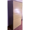 Image 3 : Five-Drawer Vertical Metal Filing Cabinet in Beige and Brown Finish