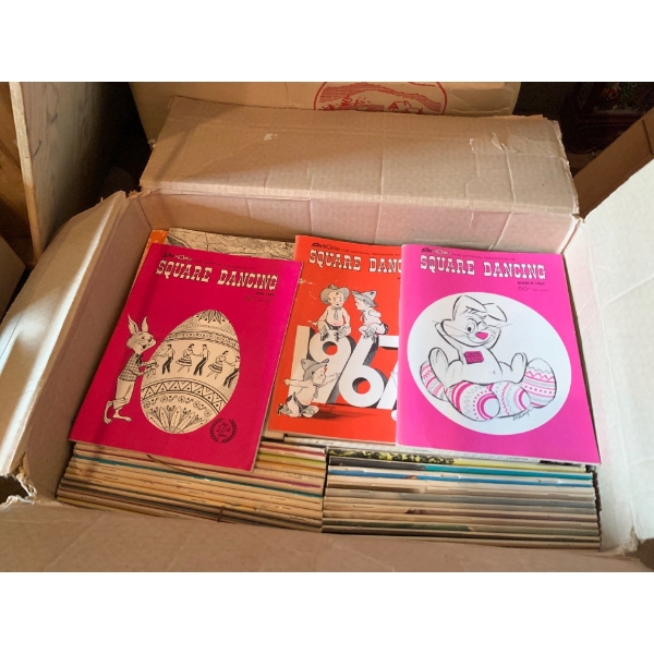 Large Box Full of 1960S Square Dancing Books in Mint Condition