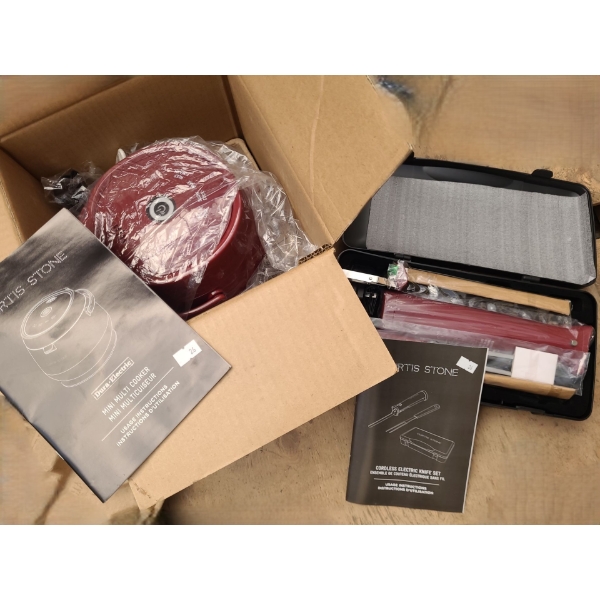 Curtis Stone: Multi-Purpose Cooker and Cordless Electric Knife (New in Boxes)
