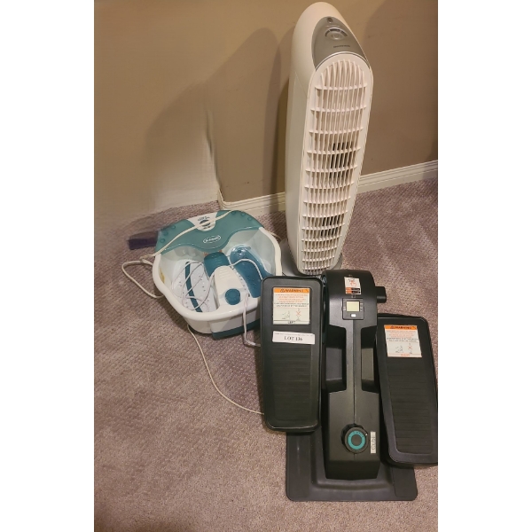 Cubii Ellipticle, Dr. Scholls Foot Bath & Honeywell Tower Fan