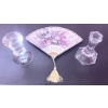 Image 7 : Decorative Set Featuring Floral Plates, Crystal Accents, and Pink Accessories