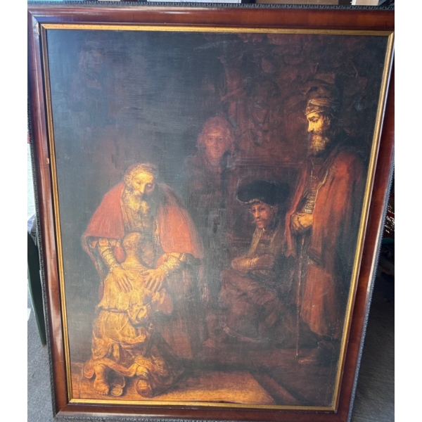 Rembrandt - 'The Prodigal Son' Oil On Canvas XL Art 