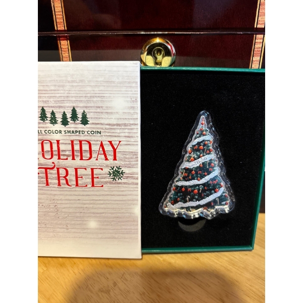 2020 $2 Shaped Holiday Tree - Pure Silver Coin