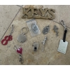 Image 2 : Brass Key Hanger & Keychains w/ food tents & Luggage Scale- Hornet Repellant too