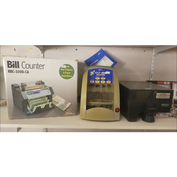 Bill Counting Device w/ Fast Sort Coin Counter & More