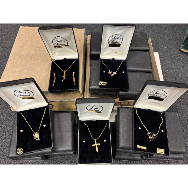 Bulk Costume Jewellery Necklace/Earring Sets - Duplicates Underneath Display - 50+ 