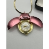 Image 2 : Vintage mina deluxe Swiss 17 jewels Swiss made lady bug case pendant watch, vintage modernist silver