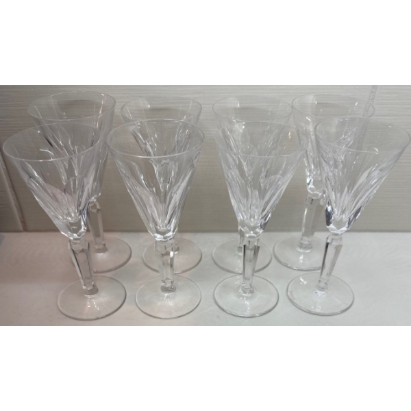 Waterford Lead Crystal In The Sheila Pattern(8)- Vino Glasses 5"tall