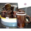 Image 2 : Beverage Vessels for Group Consumption Beautiful Stoneware Mugs Crystal Punch Bowl w/ Accessories