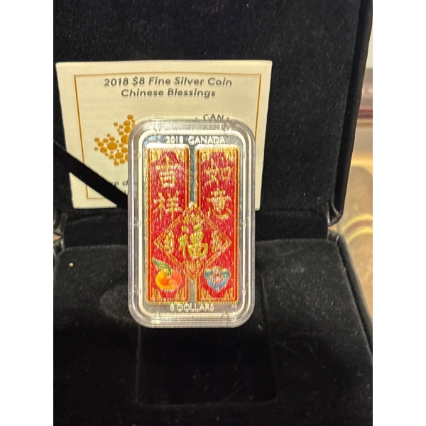 2018 $8 Chinese Blessings - Pure Silver Coin
