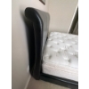 Image 4 : Black  Queen Sized Leather Upholstered Bed Frame w/ Pillow Top Mattress-  In Great Condition!