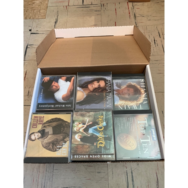 Huge Country Music Lot CDs in Storage Box