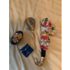 Image 2 : Decorative Vanity Set Including Brush, Umbrella, Trinket Box, and Pouch