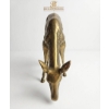 Image 3 : 9-Inch Brass Deer Figurine Grazing in Realistic Pose