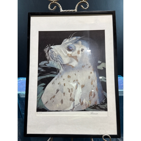 Randy Rassmussen "Harbour Seal" Print(2/50) 15Wx18.5H
