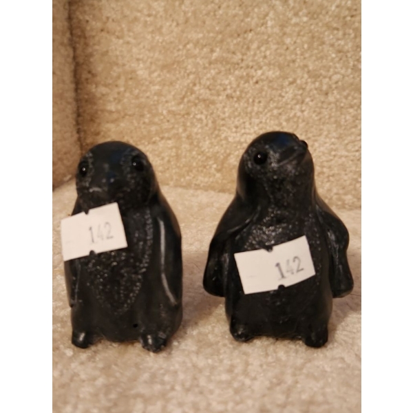 Pair of Wolf Original Soapstone Penguins 2.5 T