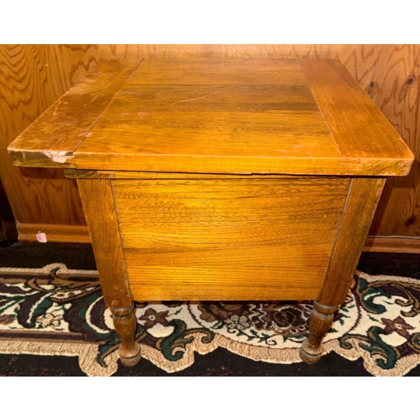 Vintage Potty Training Essentials - Oak Commode 22"Tall 