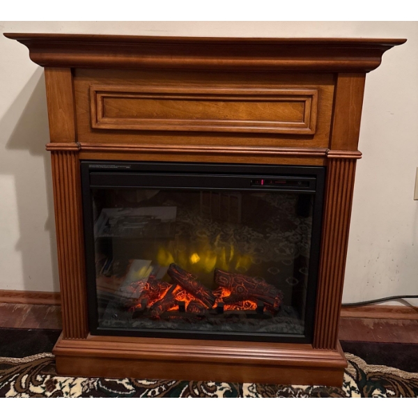 Wood Mantel Electric Fireplace - Designed To Provide Supplemental Heat & Ambiance