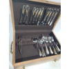 Image 1 : Imperial Korea Stainless Steel 2 Tone Cutlery and Storage Box 17 W, 11.5 D, 6.5 T 