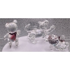 Image 2 : Swarovski Crystal 2 Teddy Bear Wearing Scarfs and a Loin Chub