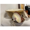 Image 2 : Set of 6 vintage Aynsley bone china tea cups, featuring a maroon and gold pattern. Vintage