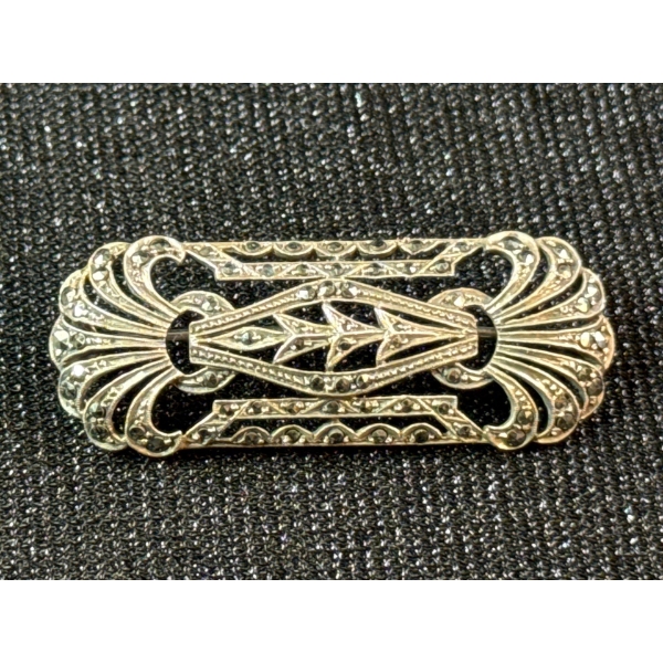 Sterling Silver Antique Art Deco Pendant 7.3g