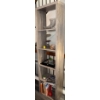 Image 2 : Grey Book Shelf w/ Multiple Home Decor Items- Tic Tac Toes, Candle Burner, Books, & More
