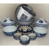 Image 1 : Japanese Style Navy & White Ceramic Bowls w/ B&D Rice Cooker & More 