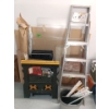 Image 1 : Shop Lot-6 ft Ladder, Horses, + Materials to Build Shelving & More
