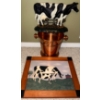Copper Canister w/ Cow Themed Collectables 16L