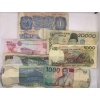 Image 1 : Around the World Bill Collection - England, Indonesia, Mexico; Plus US Federal Reserve Note Copy