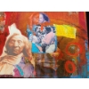 Image 6 : Signed Original " Red Cloud's Spirit" by Jane Ash Poitras Mixed Media On Canvas ( 12"W x 16"H)