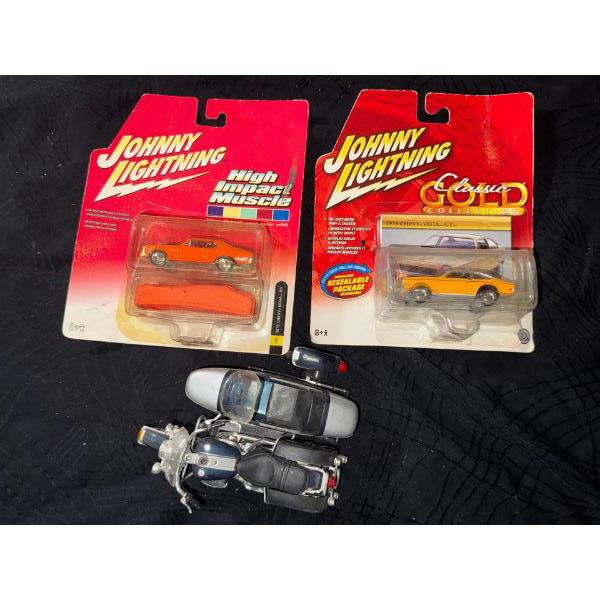 Johnny Lighting Collectable Cars & Harley Davidson With Sidecar