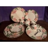 Image 2 : Vintage Dinnerware Made in California-Oven Safe-Hand Decorated- Plates & Cream & Sugar Dishes