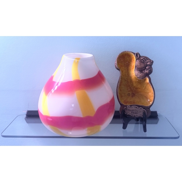 Mid-Century Modern Vase and Yellowstone Squirrel Bowl