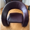 Image 1 : Post Modern Burgundy Tongue Chair - 34W, 30T 