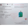 Image 3 : 23.00 ct Certified Sterling Silver Emerald Gemstone Pendant 4.9 Grams ($12,260 Appraisal)