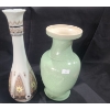 Image 5 : Celedon Crackle Vase 4" Base, 10 T, Asian Vase 11.5 T, Buddha 3.5 W, 5 T, Minton Teacups and More!