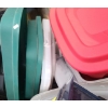 Image 3 : Assorted Utility Storage Bins and Lids- Largest Clear Bin/ Front of Photo: 27 W, 20 D, 18 T 