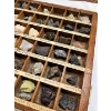 Image 2 : Vintage Educational Mineral Specimen Collection Housed In A Compartment Tray For Study And Display