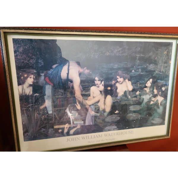 Framed Print "Hylas and the Nymphs" Original By John William Waterhouse 24 X 17