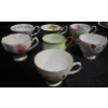 Image 3 : Bone China Teacups and Saucers, Floral Designs, 9 Sets