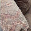 Image 14 : Ornate Oversized Loveseat With Feather Pillows and Cream-Rust Fabric