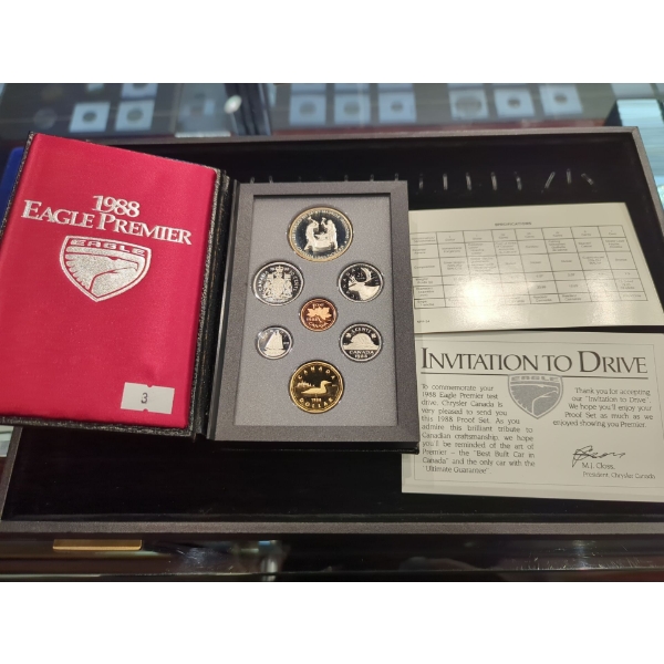 RCM 1988 Double Dollar Proof Set Ironworks Silver Dollar 23.3g 50% Silver Dollar