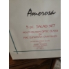 Image 4 : Amorosa Mouthblown Glass 5 Piece Salad Set 