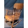 Image 1 : Wooden Rocking Chair w/ Spiral Details 25.5 W, 33 D, 38 T 