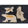 Image 3 : Three Hand-Carved Bone Pins Featuring Polar Bear, male figure, and Bird Designs
