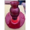 Image 1 : Vintage Anchor Hocking Royal Ruby Red Glass Vase Plus Paden City Ruby Crow's Foot Oval Bowl 