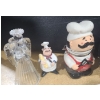 Image 2 : Kitchen Decor Including: Plastic Angel, Server Holding Tray Figurine 7.5 T, Chef Shakers and More!